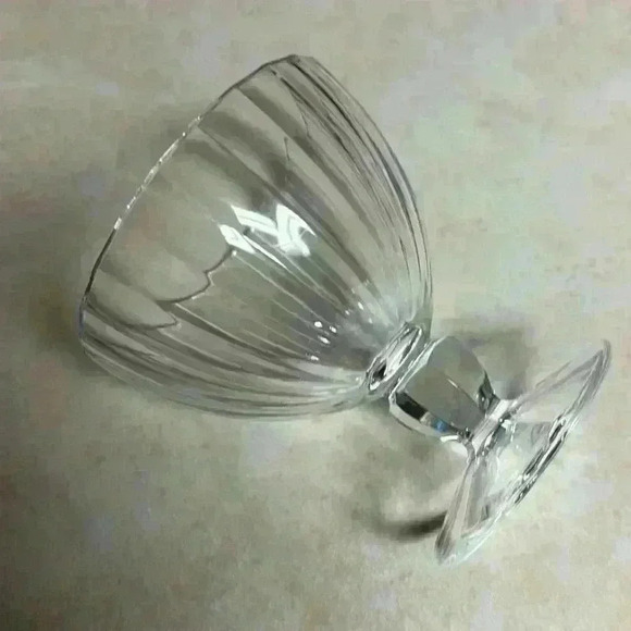 Cristal D'Arques-Durand 2 Ice Cream/Dessert Bowls Pattern Is "Quadro" No… - Picture 3 of 10